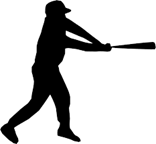male swinging a baseball bat
