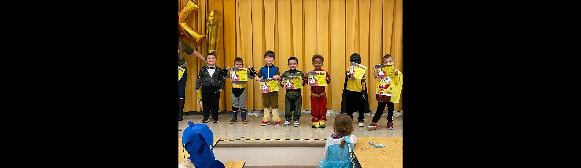 K.T. students pose with their "Outstanding Effort" certificates they recently earned.